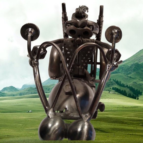 Three Wheel Metal Chopper Made from Scrap Metal - Picture 7 of 8